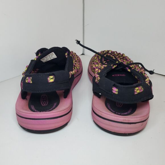 Keen Uneek Womens Size 8.5 Rope Sandals Pink Black Hiking Camping Fishing *flaw - Picture 3 of 7